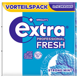 4009900544368 - PROFESSIONAL FRESH STRONG MINT Kaugummis 3 Pack à 10 Stück