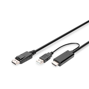 DIGITUS HDMI/DisplayPort Kabel AK-330111-020-S 2,0 m schwarz, 1 St.