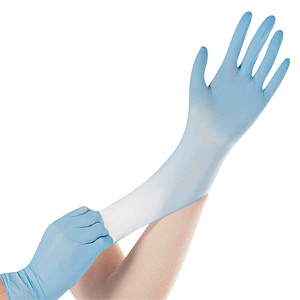 4015544262087 - Einmalhandschuhe Hygostar Safe Super Stretch 261081 extrem elastisch blau Größe XL 10 Nitril 4015544262087 261081 100 Stück