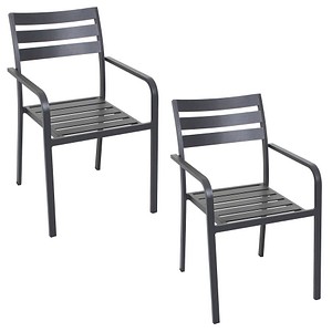 2 Harms Gartenstühle Garden Pleasure Treviso anthrazit 2 Harms Gartenstühle Garden Pleasure Treviso anthrazit