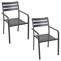 2 Harms Gartenstühle Garden Pleasure Treviso anthrazit 2 Harms Gartenstühle Garden Pleasure Treviso anthrazit