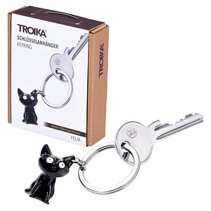 TROIKA® Schlüsselanhänger FELIX schwarz