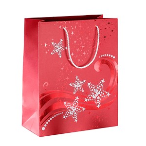 4004360857805 - Geschenktasche GT107 Wave Weihnachten Weihnachts-Motiv Sterne 26cm x 33cm 4004360857805 3 Stück