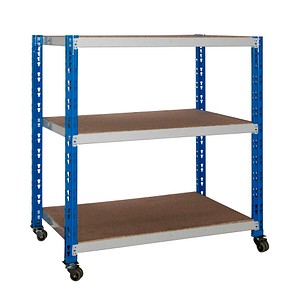 4260054777303 - Rollregal 100 x 60 x 90cm lichtgrau blau 3 Fachböden 4260054777303 SZ Metall 4260054777303 - Rollregal 100 x 60 x 90cm lichtgrau blau 3 Fachböden 4260054777303 SZ Metall
