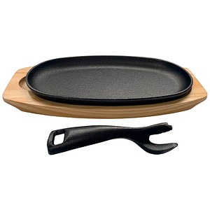 4260202024631 - Servierpfanne mit Holzuntersetzer schwarz