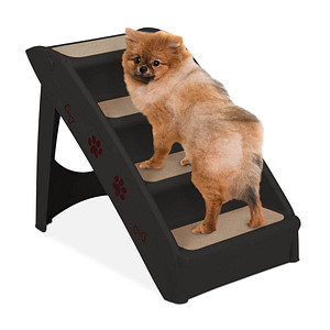 relaxdays Hundetreppe schwarz 39,0 x 61,0 x 49,0 cm