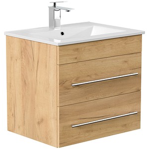 4251982673683 - POSSEIK Waschbecken mit Unterschrank APOLLO eiche gold 615 x 465 x 540 cm