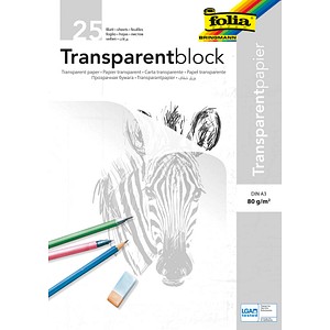 4001868080506 - Folia Transparentpapier DIN A3 80 g m2 297 x 420 mm Transparent 25 Blatt