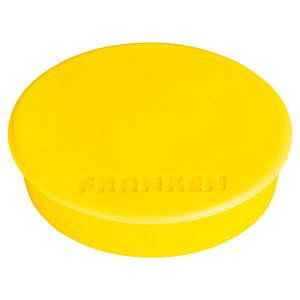 4016946183857 - Haftmagnete HMS3604 rund 38x7mm (ØxH) gelb 2500g Haftkraft 4016946183857 HMS3604 10 Stück
