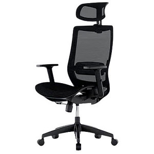 0810072844675 - Bürostuhl mit multifunktionalen Griffen in Schwarz 0810072844675 - Bürostuhl mit multifunktionalen Griffen in Schwarz