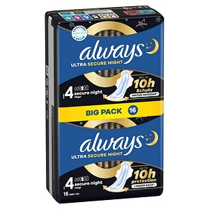 8700216637671 - always Binden Ultra Secure Night mit Flügeln für sehr starke Nächte 16 St