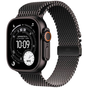 0195950610871 - Apple Watch Ultra 3 GPS + Cellular 49mm Schwarz Titanium Case mit schwarzem Titanium Milanese Loop - Medium 0195950610871 - Apple Watch Ultra 3 GPS + Cellular 49mm Schwarz Titanium Case mit schwarzem Titanium Milanese Loop - Medium