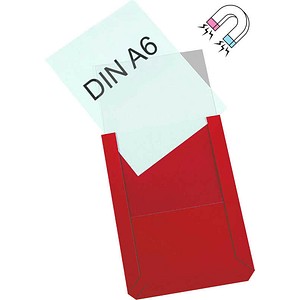 4052301036338 - Sichttaschen Magnetisch DIN A6 rot glatt 10 St
