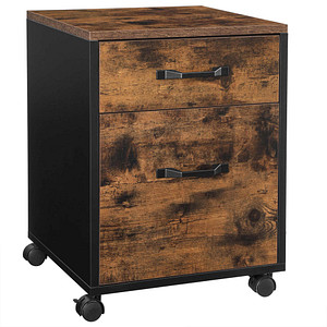 0194343021195 - VASAGLE Rollcontainer Aktenschrank Büroschrank mit 2 Schubladen Rollen für Dokumente in DIN A4 und Letter-Format mit Hängeregistratur 0194343021195 - VASAGLE Rollcontainer Aktenschrank Büroschrank mit 2 Schubladen Rollen für Dokumente in DIN A4 und Letter-Format mit Hängeregistratur