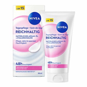 NIVEA 48h FEUCHTIGKEIT LSF 15 REICHHALTIGE Gesichtscreme 50,0 ml