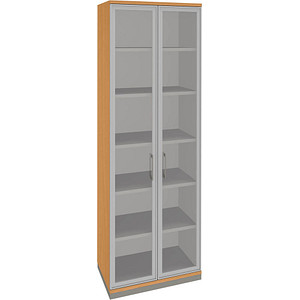 4260429767984 - fm Aktenschrank Oldenburg 4260429767984 buche Acrylglas klar 2 Fachböden 800 x 442 x 2221 cm