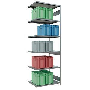 4004514284495 - Schulte Lagertechnik Fachbodenregal-Stecksystem MULTIplus 250 Anbauregal Längenriegel 3000x1000x800 mm 7 Böden verzinkt