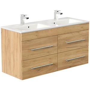 POSSEIK Waschbecken mit Unterschrank HOMELINE 120 eiche gold 120,0 x 46,0 x 61,8 cm