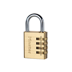 3520190193193 - 604EURD 4-Zahlen Zahlenschloss mit Aluminiumkörper mit Messing-Finish Gold 81 x 4 x 18 cm - Master Lock 3520190193193 - 604EURD 4-Zahlen Zahlenschloss mit Aluminiumkörper mit Messing-Finish Gold 81 x 4 x 18 cm - Master Lock