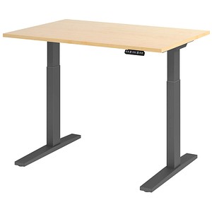 4032062185490 - Sitz-Steh-Schreibtisch VXMKA12 3 G elektrisch höhenverstellbar 70-120cm (H) 120x80cm (BxT) rechteckig ahorn graphit 403206 4032062185490 - Sitz-Steh-Schreibtisch VXMKA12 3 G elektrisch höhenverstellbar 70-120cm (H) 120x80cm (BxT) rechteckig ahorn graphit 403206