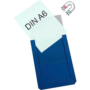 EICHNER Sichttaschen Magnetisch DIN A6 blau glatt 3,0 mm, 10 St.