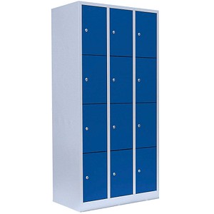 4061815518032 - Schließfachschrank lichtgrau enzianblau 520431 12 Schließfächer 885 x 500 x 1800 cm 4061815518032 LÜLLMANN 4061815518032 - Schließfachschrank lichtgrau enzianblau 520431 12 Schließfächer 885 x 500 x 1800 cm 4061815518032 LÜLLMANN