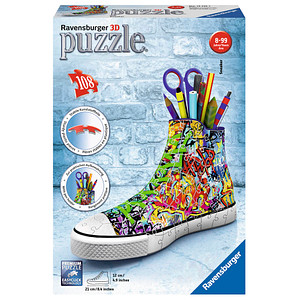 4005556125357 - Ravensburger Puzzle - Ravensburger 3D Puzzle 12535 Sneaker Graffiti - Praktischer Stiftehalter - 108 Teile - Schreibtisch-Organizer für Kinder ab 8 Ja 4005556125357 - Ravensburger Puzzle - Ravensburger 3D Puzzle 12535 Sneaker Graffiti - Praktischer Stiftehalter - 108 Teile - Schreibtisch-Organizer für Kinder ab 8 Ja