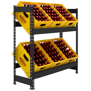8425437129582 - Getränkekistenregal SIMONBOTTLE 2 8425437129582 anthrazit 1000 x 300 x 1000 cm 8425437129582 Simonrack
