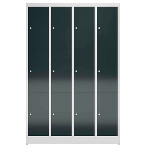 4061815856905 - Schließfachschrank ClassiX anthrazit lichtgrau X-520348 12 Schließfächer 1185 x 500 x 1800 cm 4061815856905 LÜLLMANN