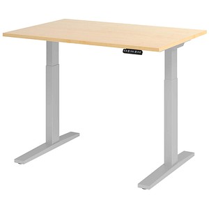 4032062181423 - Sitz-Steh-Schreibtisch VXMKA12 3 S elektrisch höhenverstellbar 70 - 120cm (H) 120cmx80cm (BxT) rechteckig ahorn Silber 403 4032062181423 - Sitz-Steh-Schreibtisch VXMKA12 3 S elektrisch höhenverstellbar 70 - 120cm (H) 120cmx80cm (BxT) rechteckig ahorn Silber 403