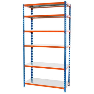 Simonrack Schwerlastregal SIMONCLICK SUPER PLUS 6/300 8435104954157 blau, orange, silber 110,0 x 50,0 x 250,0 cm