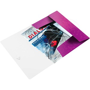 4002432105892 - Eckspannmappe WOW 4599 45990062 A4 violett PP 80g mit 3 Einschlagklappen 4002432105892 Leitz