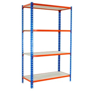 Simonrack Schwerlastregal MADERCLICK PLUS 4/500 8435104961278 blau, orange, holz 100,0 x 50,0 x 150,0 cm