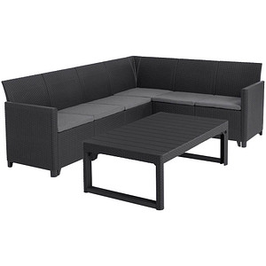 4043153121105 - Loungegruppe Korfu anthrazit Kunststoff 6-teilig 4043153121105 BEST 4043153121105 - Loungegruppe Korfu anthrazit Kunststoff 6-teilig 4043153121105 BEST
