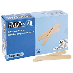 50 x NatureStar Holzmundspatel Bio 150x18x1,5mmVE=100 Stück Spenderbox