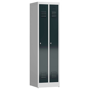 4061815855670 - Spind ClassiX anthrazit lichtgrau X-510108 2 Schließfächer 500 x 500 x 1800 cm 4061815855670 LÜLLMANN 4061815855670 - Spind ClassiX anthrazit lichtgrau X-510108 2 Schließfächer 500 x 500 x 1800 cm 4061815855670 LÜLLMANN