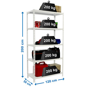 8425437076985 - Schwerlastregal SIMONCLICK MEGAPLUS 8425437076985 weiß 1200 x 500 x 2000 cm 8425437076985 Simonrack 8425437076985 - Schwerlastregal SIMONCLICK MEGAPLUS 8425437076985 weiß 1200 x 500 x 2000 cm 8425437076985 Simonrack