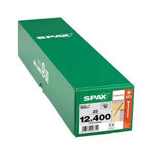 SPAX® Holzbauschrauben T50 Senkkopf WIROX 400mm  x 12 mm, 25 St.