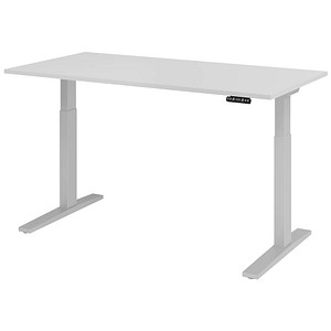 4032062182383 - Sitz-Steh-Schreibtisch VXMKA16 5 S elektrisch höhenverstellbar 70 - 120cm (H) 160cmx80cm (BxT) rechteckig lichtgrau Silber 4032062182383 - Sitz-Steh-Schreibtisch VXMKA16 5 S elektrisch höhenverstellbar 70 - 120cm (H) 160cmx80cm (BxT) rechteckig lichtgrau Silber