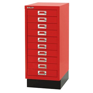 Bisley Multidrawer L2910s Schubladenschrank Rot Rot 10 Schubladen