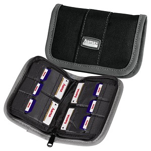 4007249499165 - Multi Card Case Mini - Tasche für Speicherkarten - 10 Speicherkarten - Nylon - Grau Schwarz (49916)