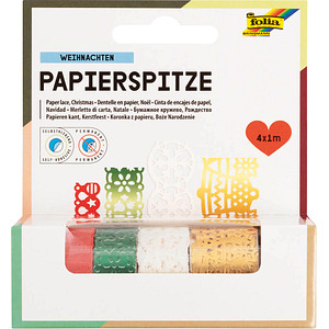 4001868084276 - Papierspitze Weihnachten Deko-Klebeband glänzend 100150170230 mm x 10 m 4001868084276 folia 4 Rolle