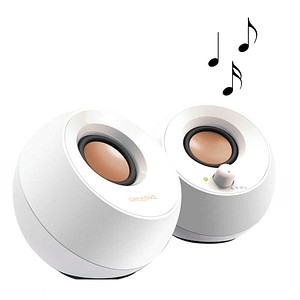5390660192135 - Creative Pebble - Lautsprecher - für PC - 44 Watt (Gesamt) - weiß