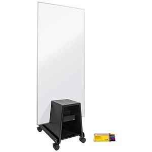 SIGEL Whiteboard-Set mit Ständer Single-use Meet up 90,0 x 180,0 cm weiß/schwarz/silber Aluminium