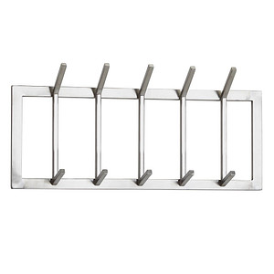 4251757702228 - WOHNLING Wandgarderobe WL6443 silber Metall 10 Haken 650 x 300 cm