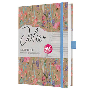 4004360781667 - Notizbuch JN853 JOLIE Pure Wildflowers braun pink blau lila A5 liniert 100g 96 Blatt   192 Seiten 4004360781667 Sigel