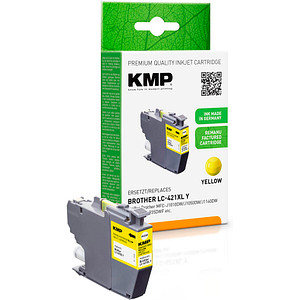 4011324001570 - KMP Patrone Brother MFC-J1010DW LC421XLY yellow 500S 7ml remanufactured