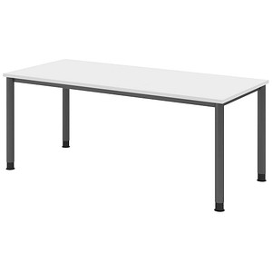4032062310786 - HAMMERBACHER HS19 höhenverstellbarer Schreibtisch weiß rechteckig 4-Fuß-Gestell grau 1800 x 800 cm 4032062310786 - HAMMERBACHER HS19 höhenverstellbarer Schreibtisch weiß rechteckig 4-Fuß-Gestell grau 1800 x 800 cm