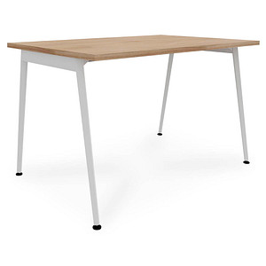 Quadrifoglio X3 Schreibtisch ulme rechteckig, 4-Fuß-Gestell weiß 120,0 x 80,0 cm