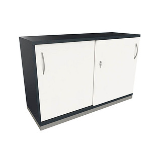 4260429766017 - fm Schiebetürenschrank Sidney 4260429766017 weiß lavagrau 1 Fachboden 1200 x 442 x 781 cm